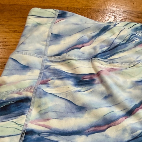 XXL Gaian Multicolor Patterned Capri Women’s Leggings Lime NEW - Picture 8 of 12